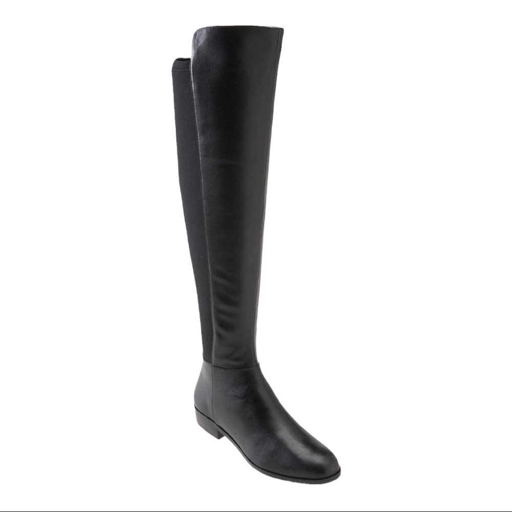 Michael Kors Bromley black leather riding equestrian boots shoes women's size 7